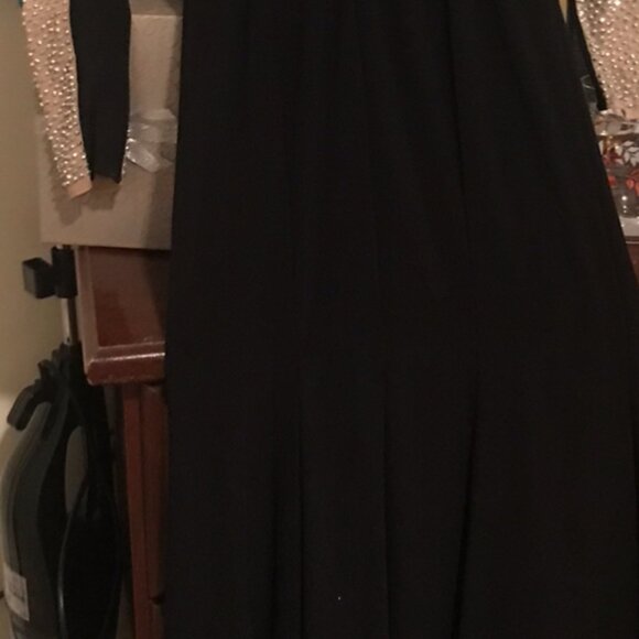 Evening Party dress Black and beige - Picture 2 of 4